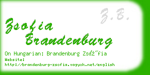 zsofia brandenburg business card